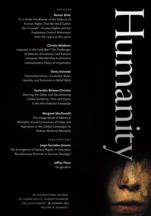 The cover of Humanity issue 10.2